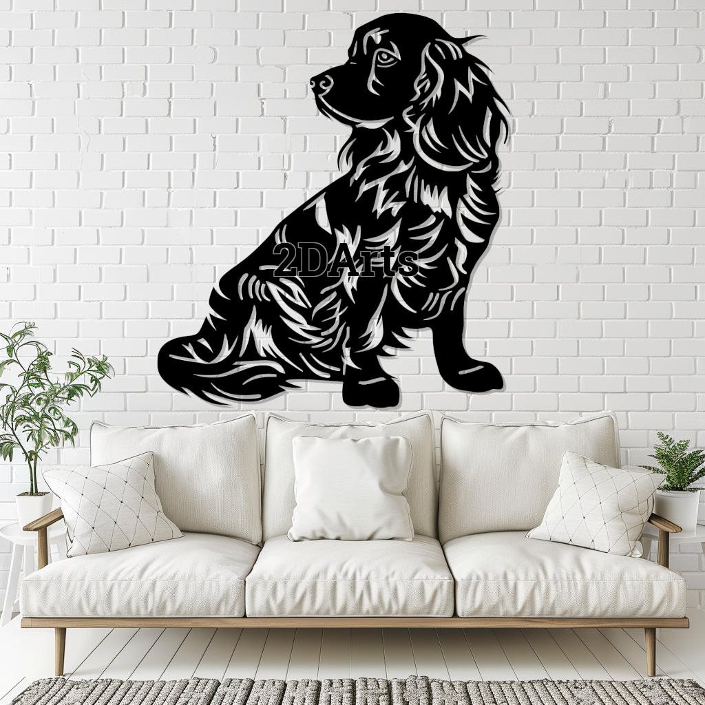 Silueta de Cocker Spaniel: Arte digital para paredes y ventanas (archivo STL)