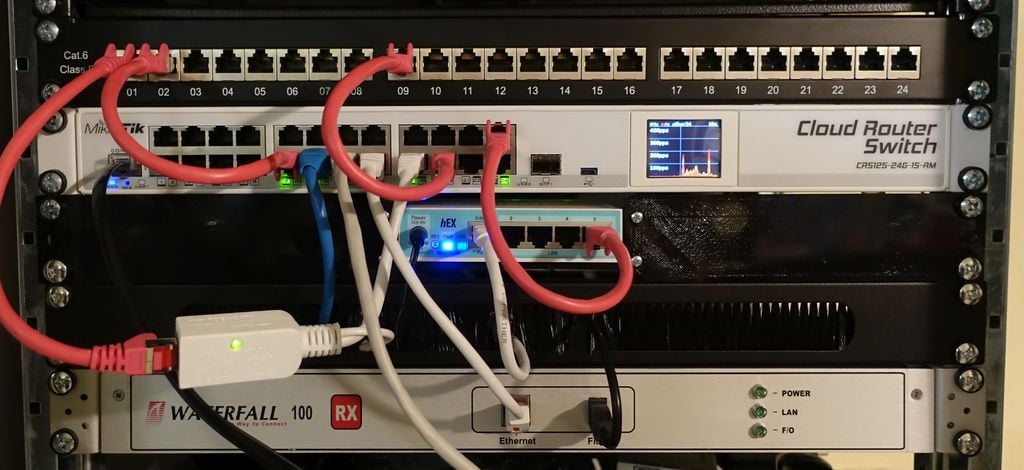 Montaje en rack de 19 pulgadas MikroTik hEX (S)