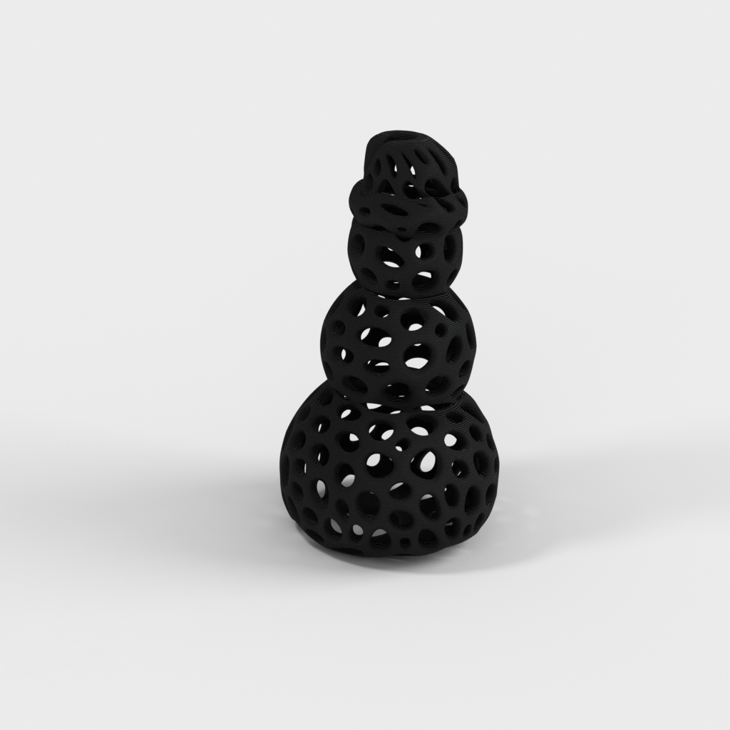 Adorno navideño de muñeco de nieve Voronoi
