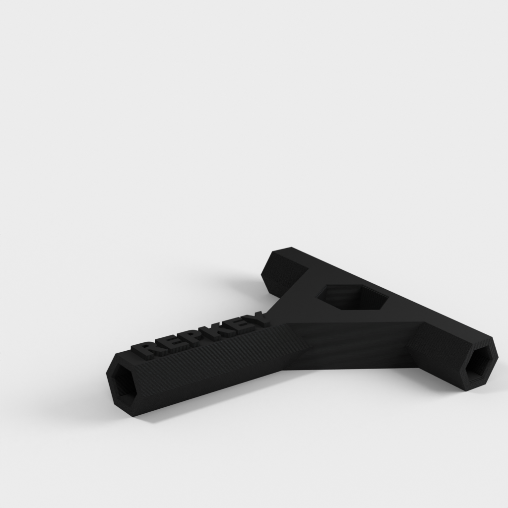 RepRap Prusa Mendel RepKey: llave impresa en 3D y destornillador con herramienta para tuerca M8