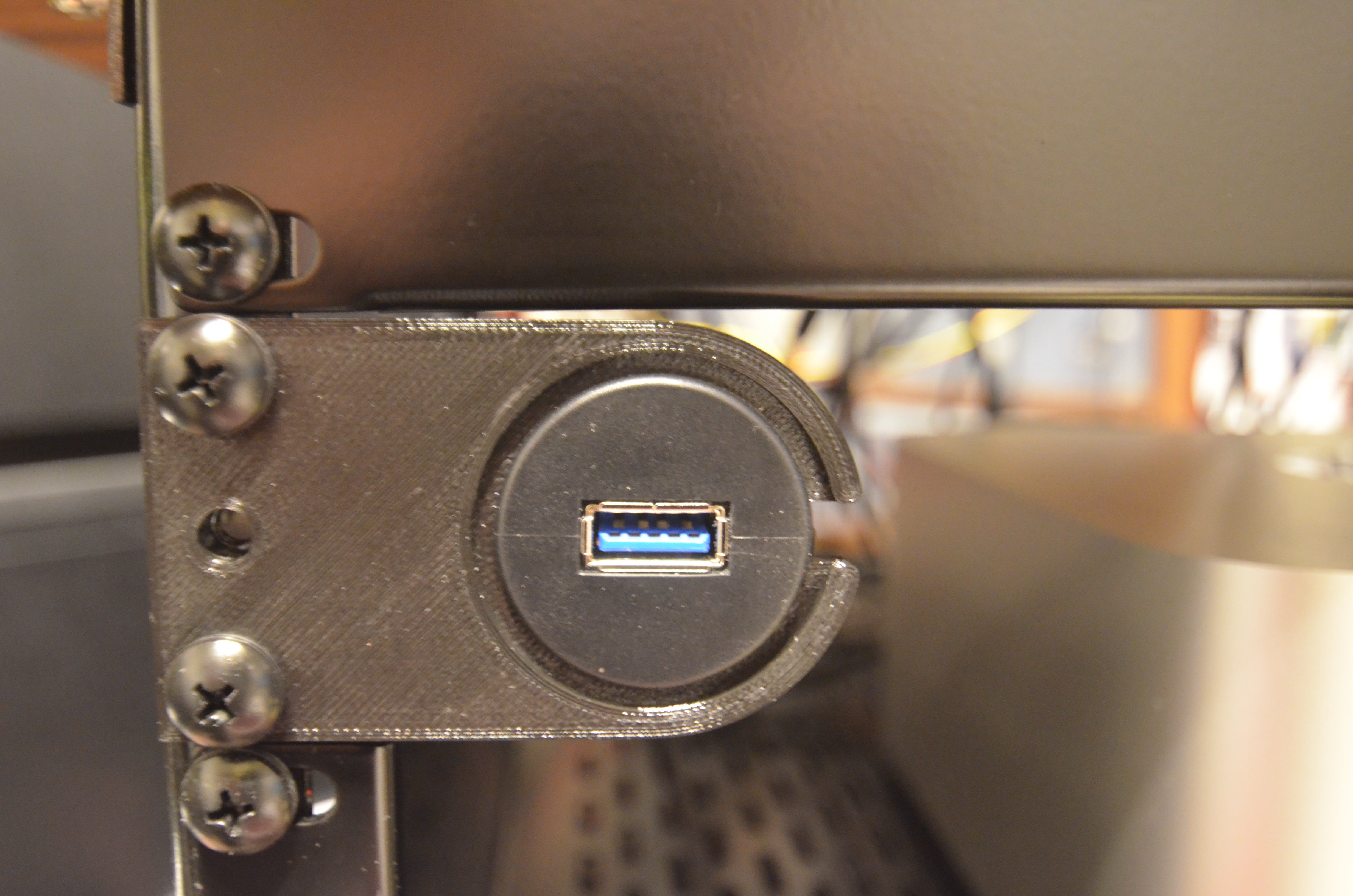 Soporte de puerto USB/CC para rack de 19 pulgadas