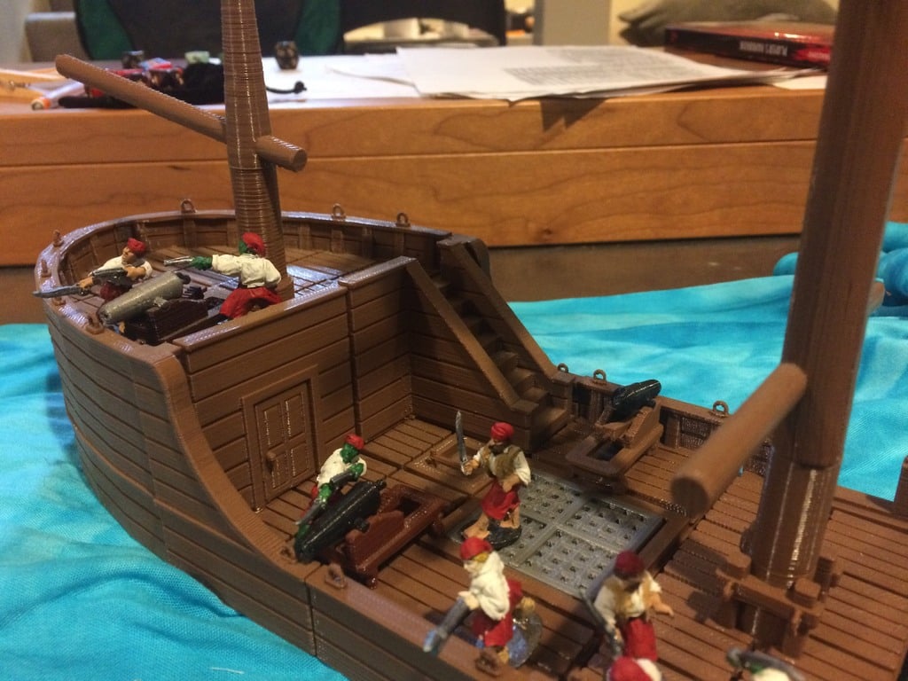 Miniatura de barco de 28 mm, PARTE 2: Cubiertas elevadas