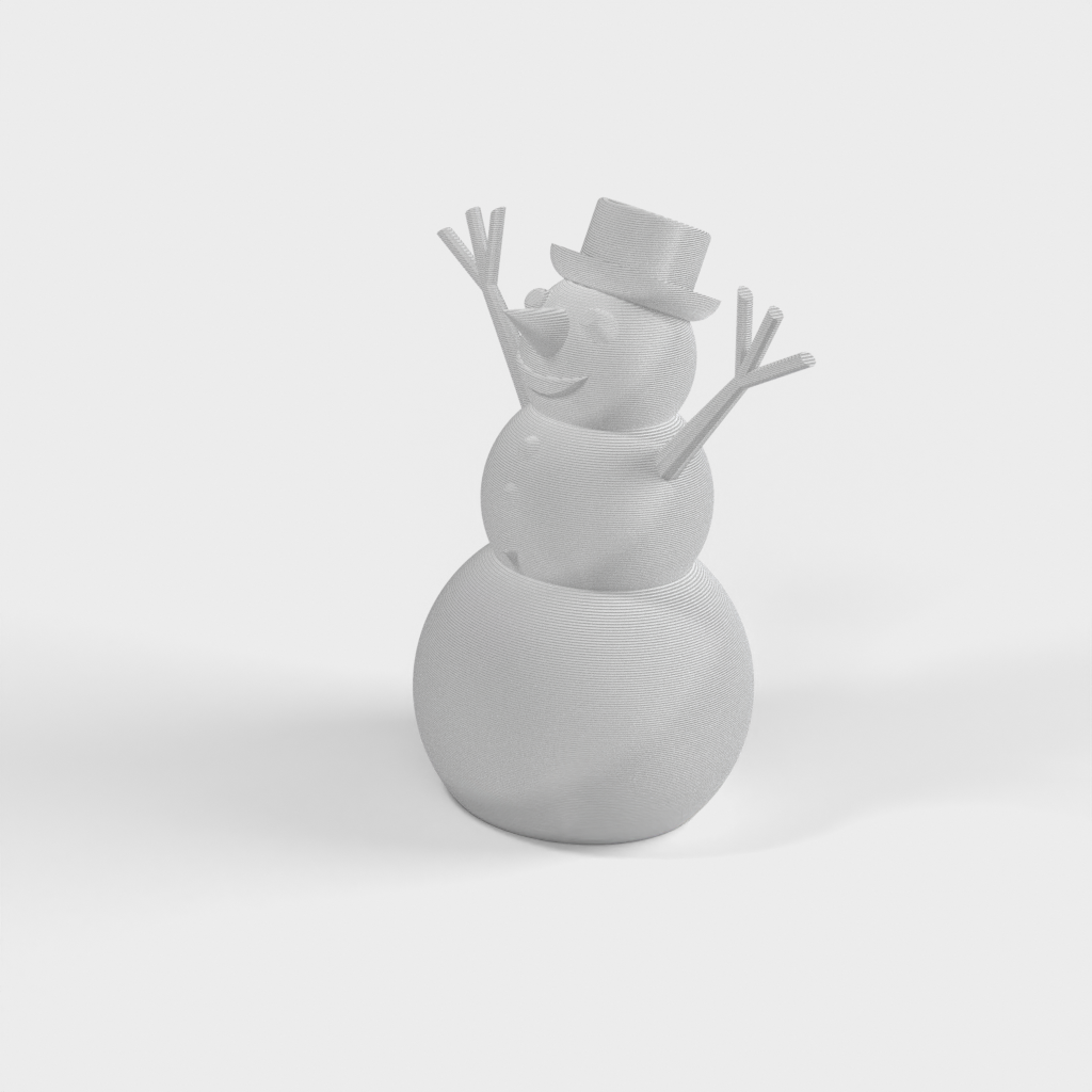 Muñeco de nieve para imprimir sin soportes