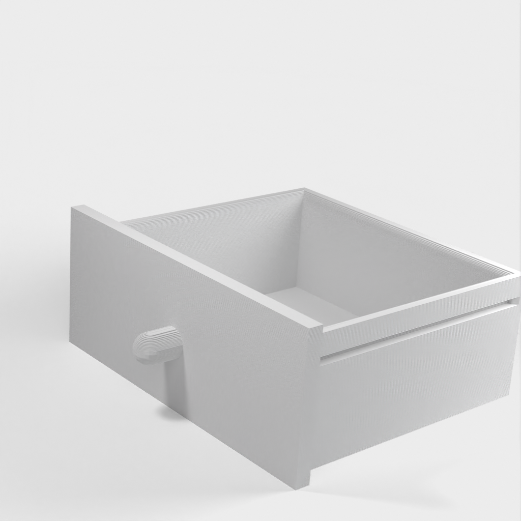 Organizador de baño de diseño con cajón y espacio lateral para discos de algodón