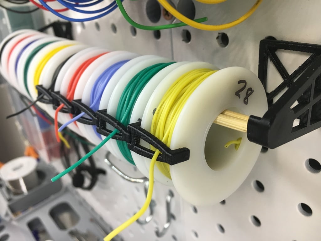 Soporte para cables de tablero perforado para bobinas