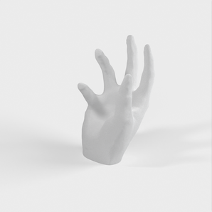 Soporte para iPhone escaneado en 3D con forma de mano