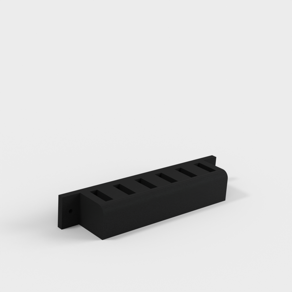 Rack USB para 6 memorias USB con opción de montaje en escritorio o pared