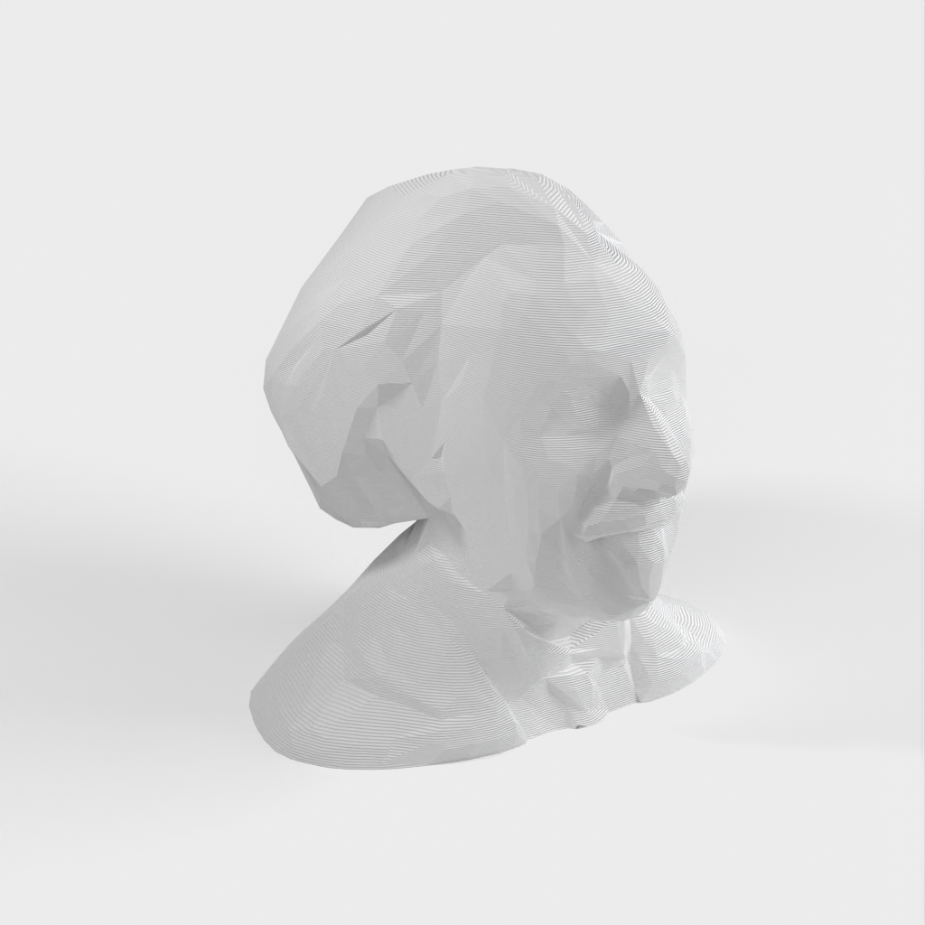 Busto/Escultura de Albert Einstein de baja poli