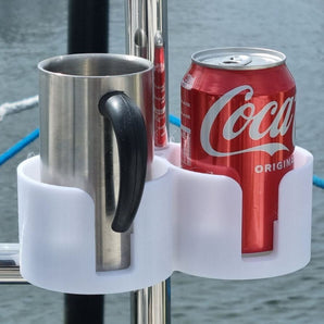 Portavasos para montaje en pasamanos de 25 mm