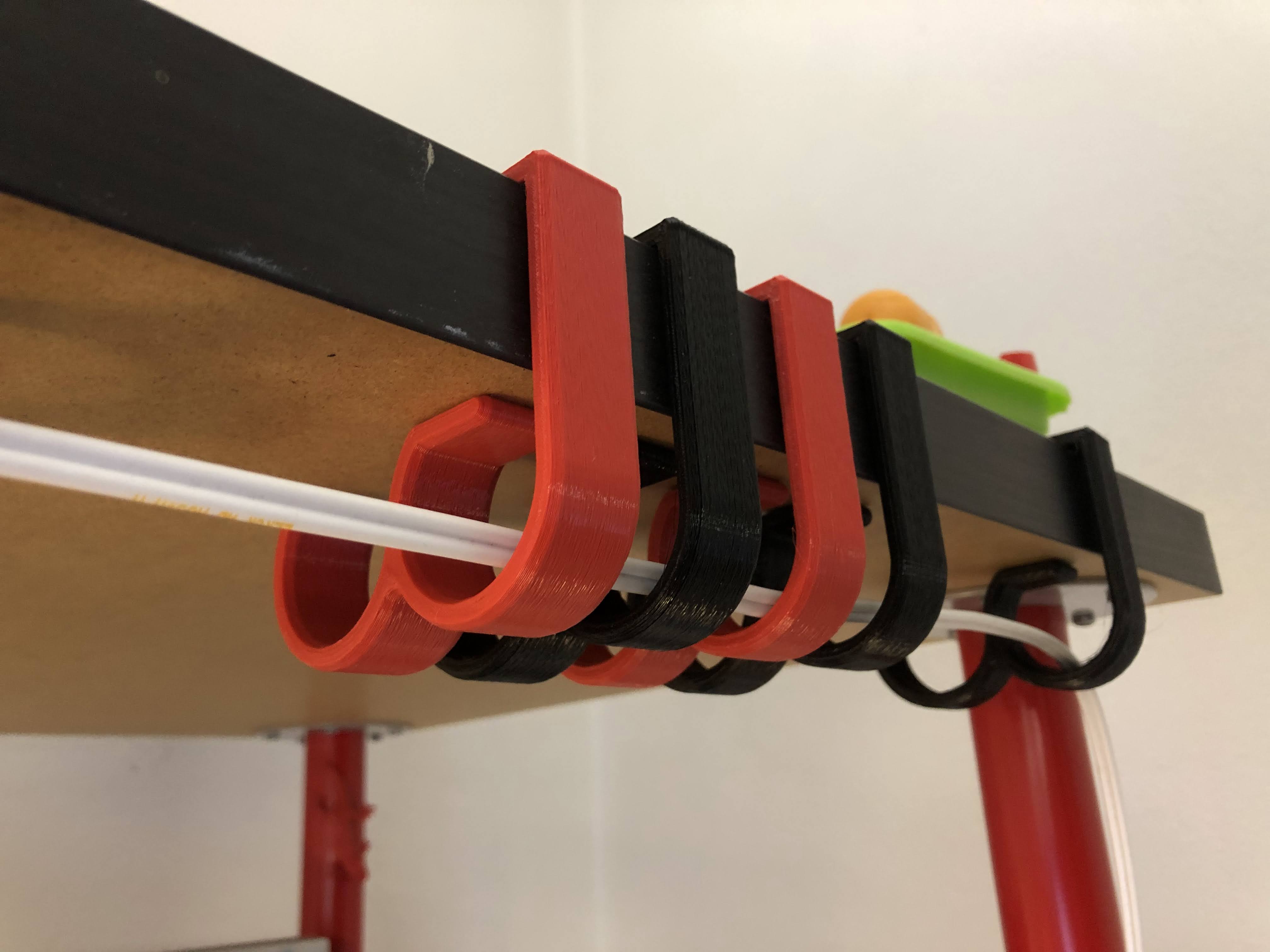 Clip de gestión de cables de escritorio para encimeras de 50 mm - Compatible con Ikea