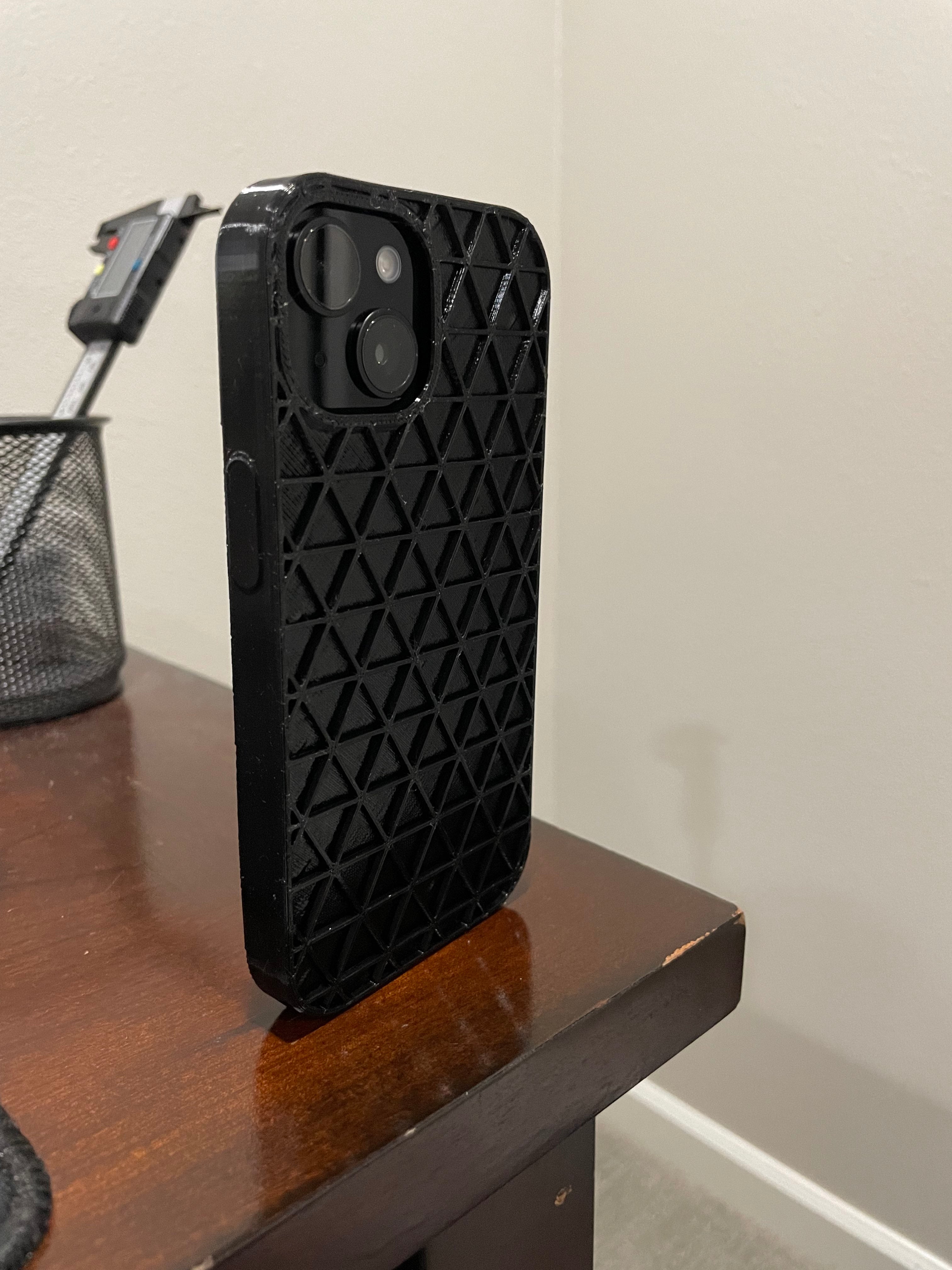 Funda para iPhone 15 con orificio para cartera y cargador MagSafe