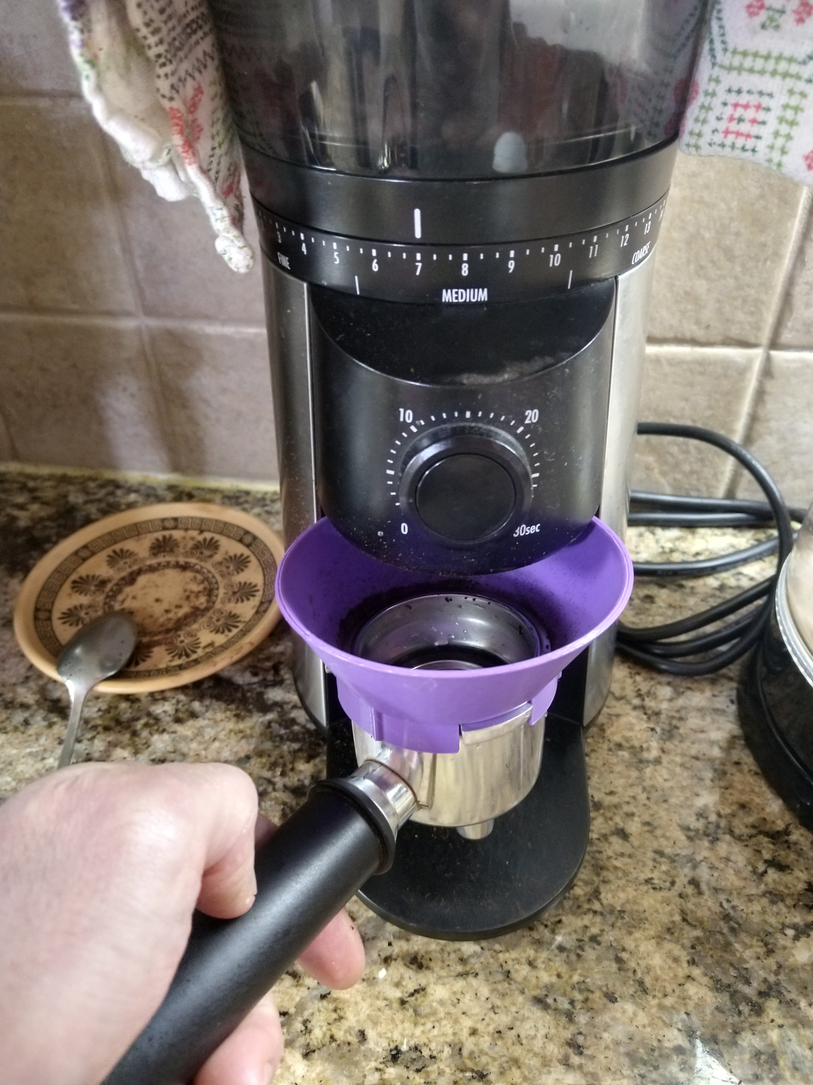 Embudo de portafiltro para cafetera espresso - 51 mm