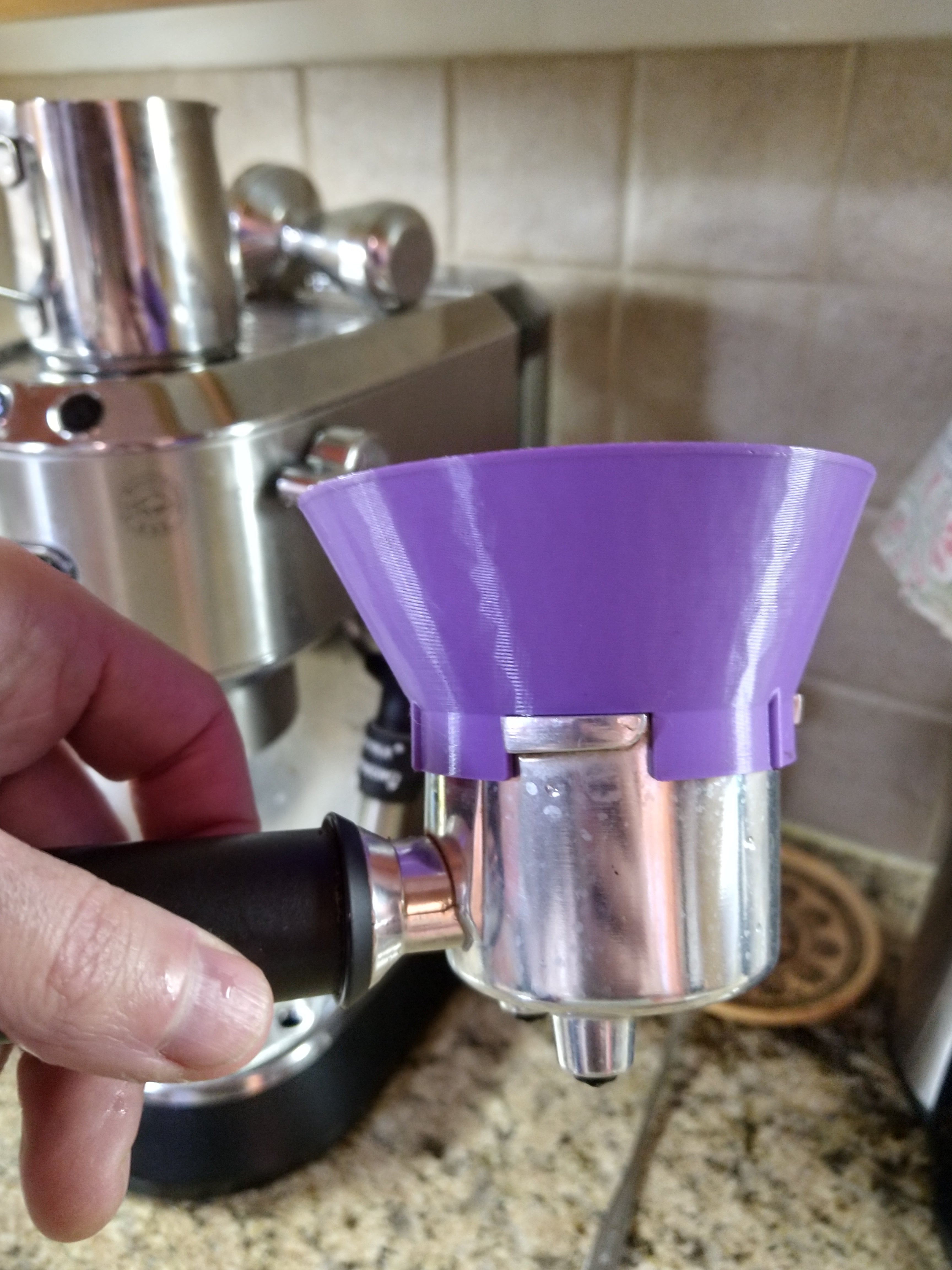 Embudo de portafiltro para cafetera espresso - 51 mm