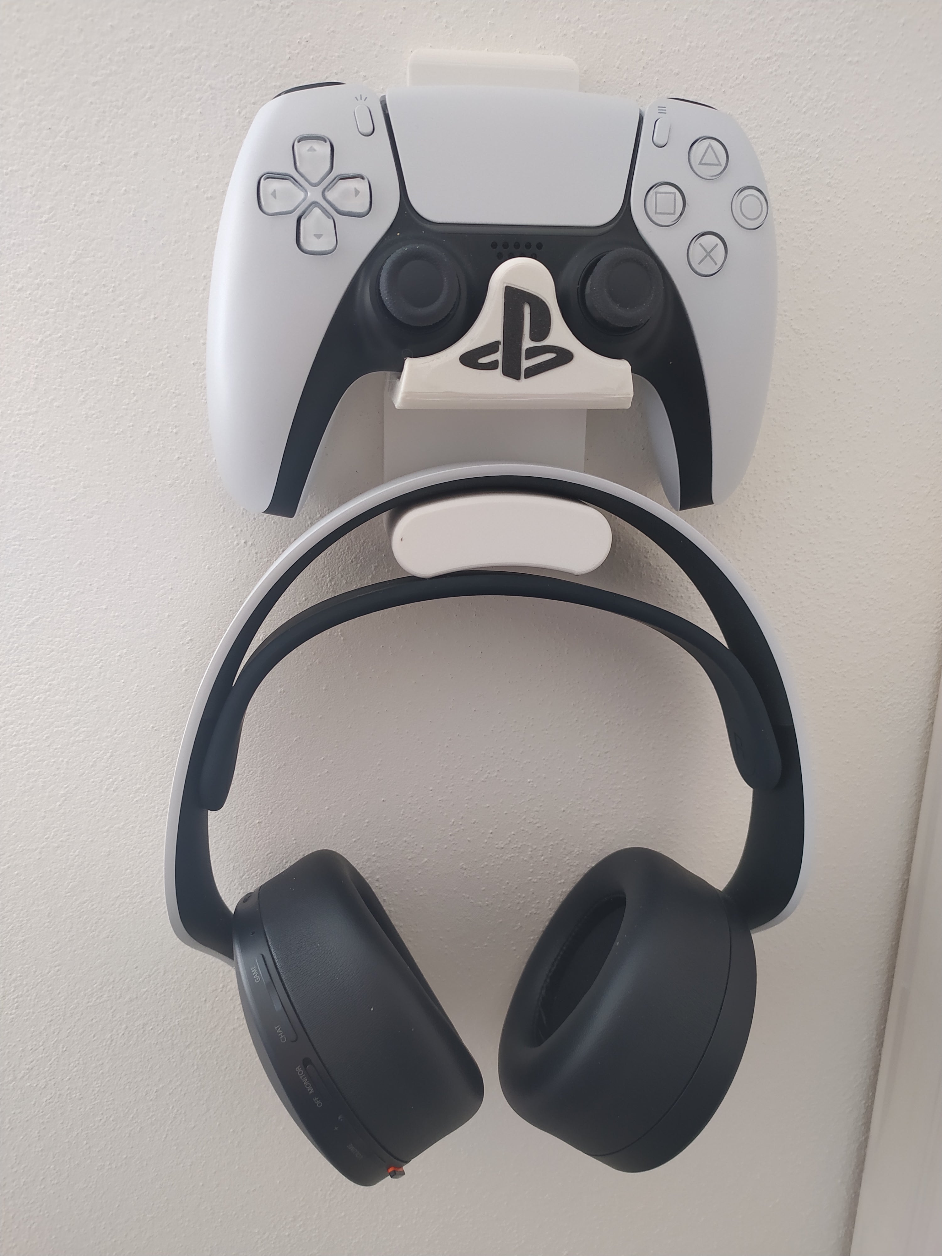 Soporte de pared para mando de PS5 y auriculares