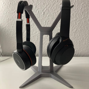 Soporte doble para auriculares: almacenamiento estable y práctico