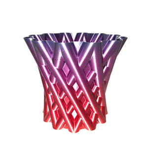 Jarrón de Red de Diamantes - Decoración Elegante