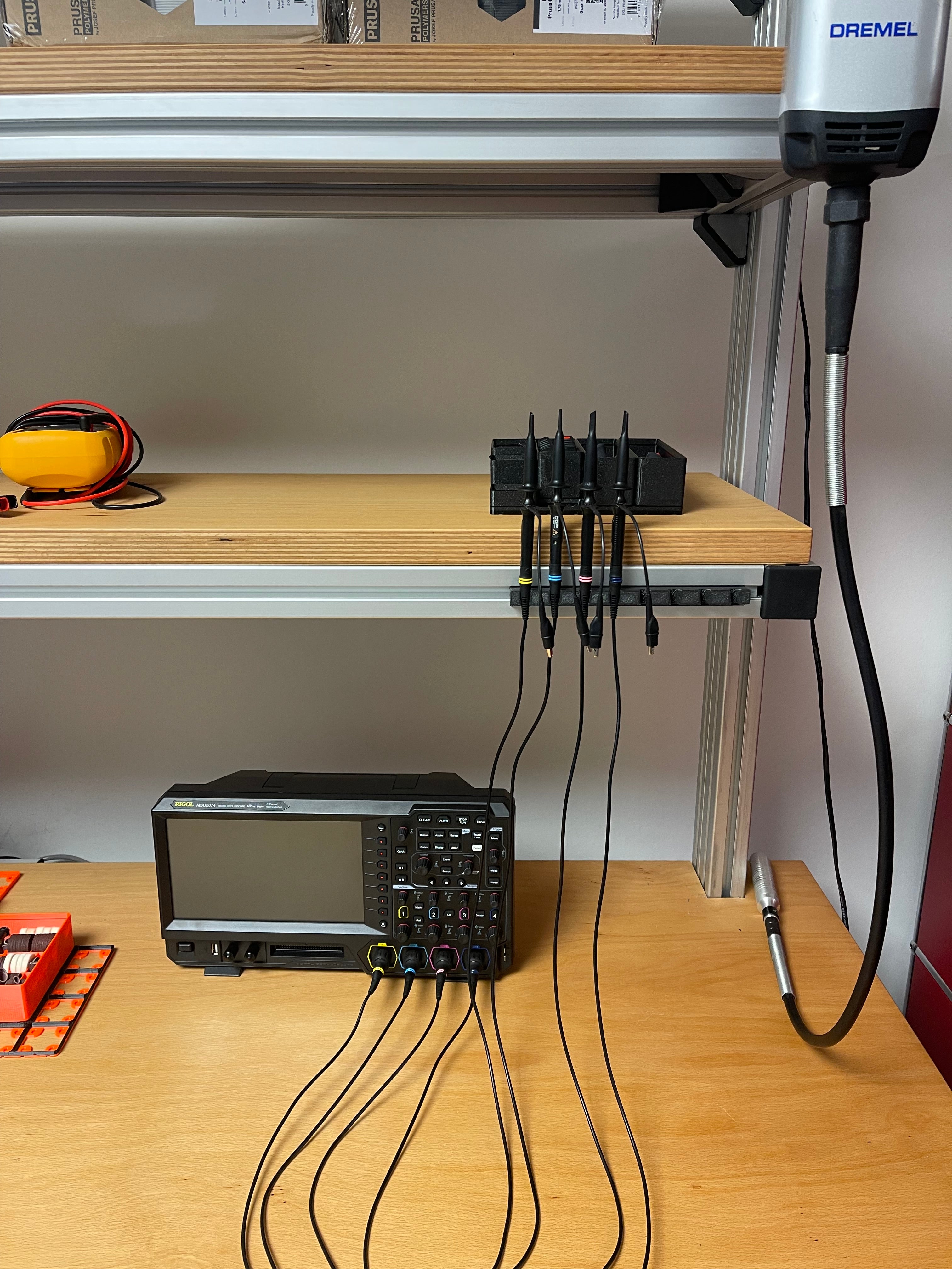 Soporte de sonda y cable paramétrico para perfil de aluminio