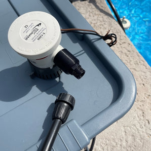 Adaptador para bomba de achique con manguera de goteo de 1/2" y rosca NPT