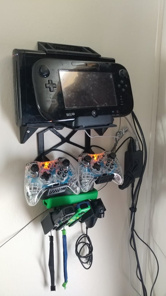Sistema de montaje en pared para Wii U - Almacenamiento modular