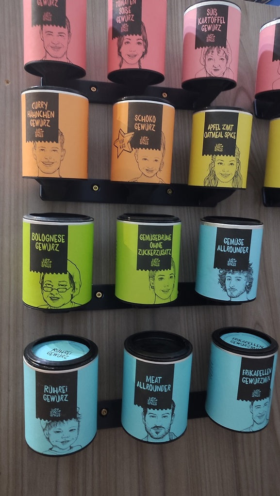 Estante de especias de pared para tarros de especias Just Spices
