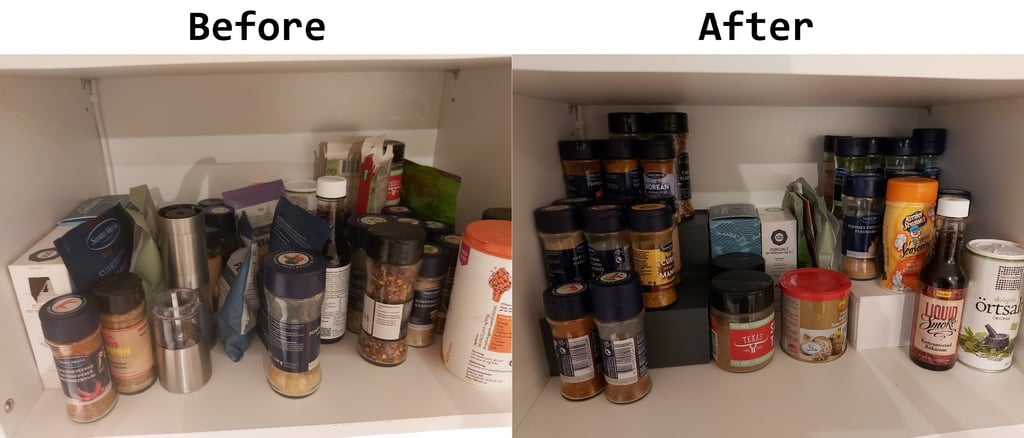 Estante para especias y organizador de armarios para la cocina