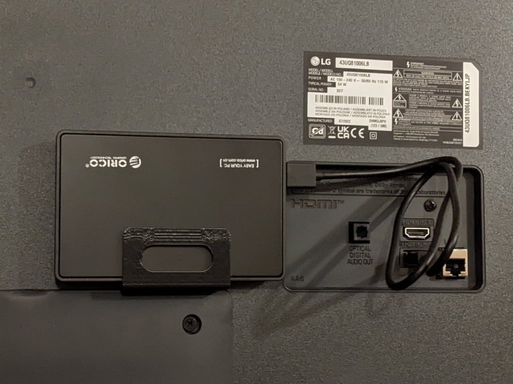 Soporte HDD para TV LG – Montaje compatible con VESA
