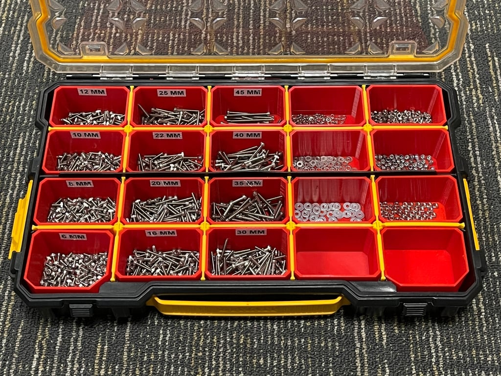 Cajas organizadoras de piezas pequeñas DEWALT de 20 compartimentos