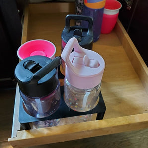 Soporte inteligente para botellas de agua para biberones: organizador óptimo para cajones y armarios