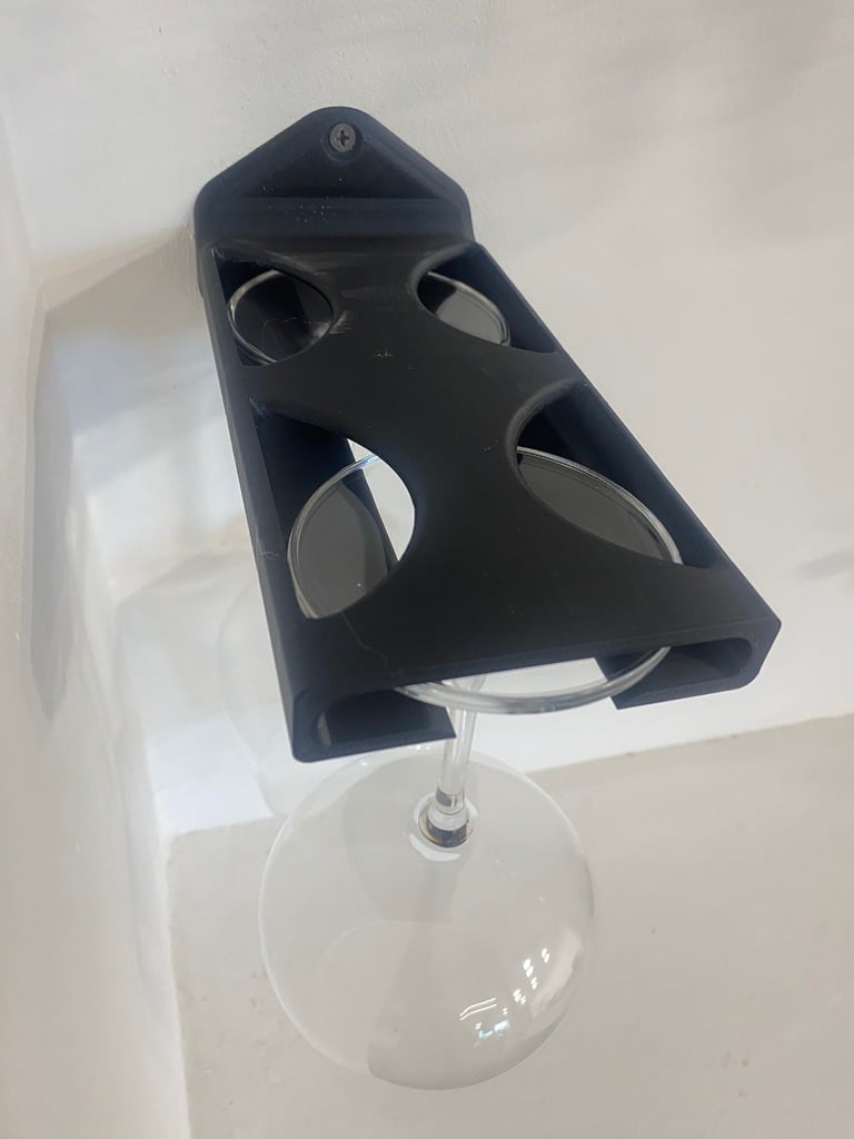 Soporte para copas de vino montado en la pared para 2 copas