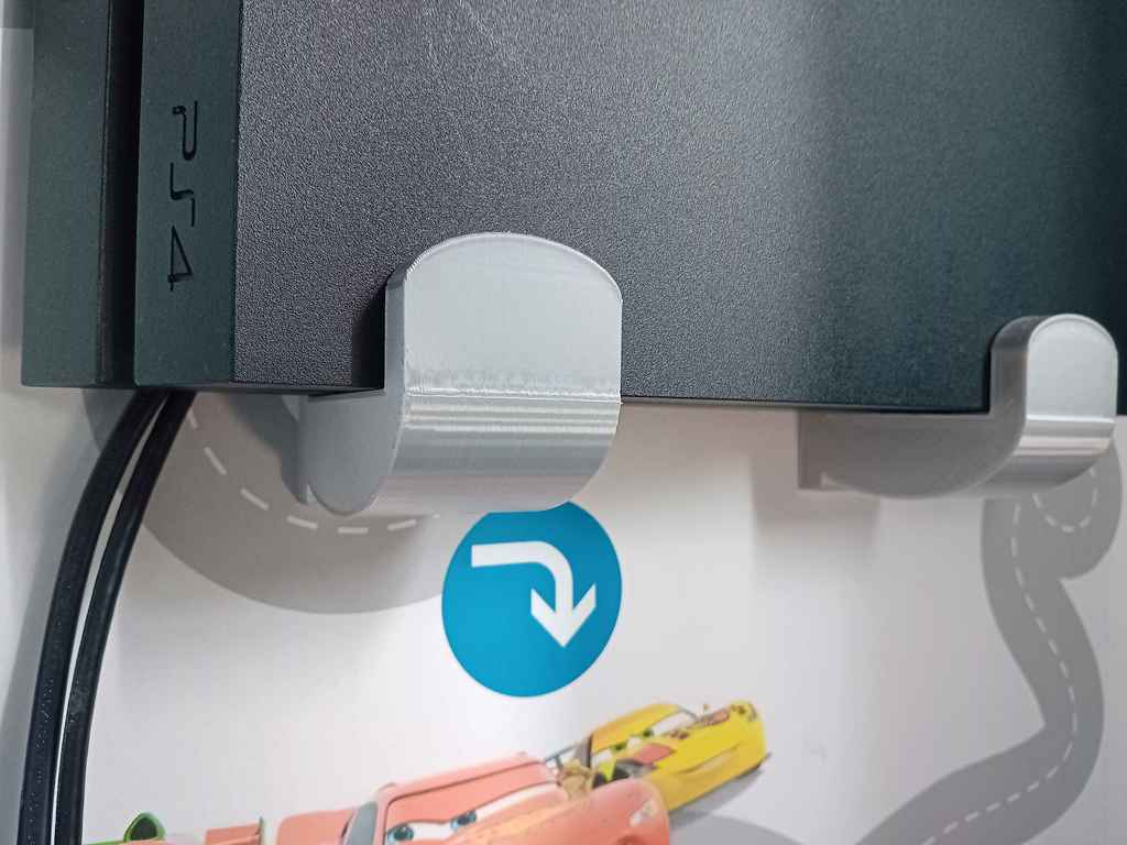Soporte de Montaje en Pared para Consola PS4 - Agujeros de 5mm y 6mm