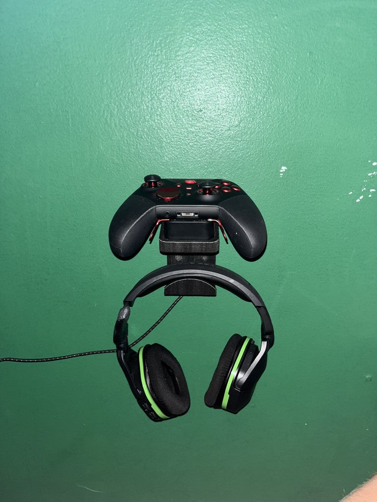 Montaje en pared para Xbox Elite Series 2 Controller, cargador y auriculares
