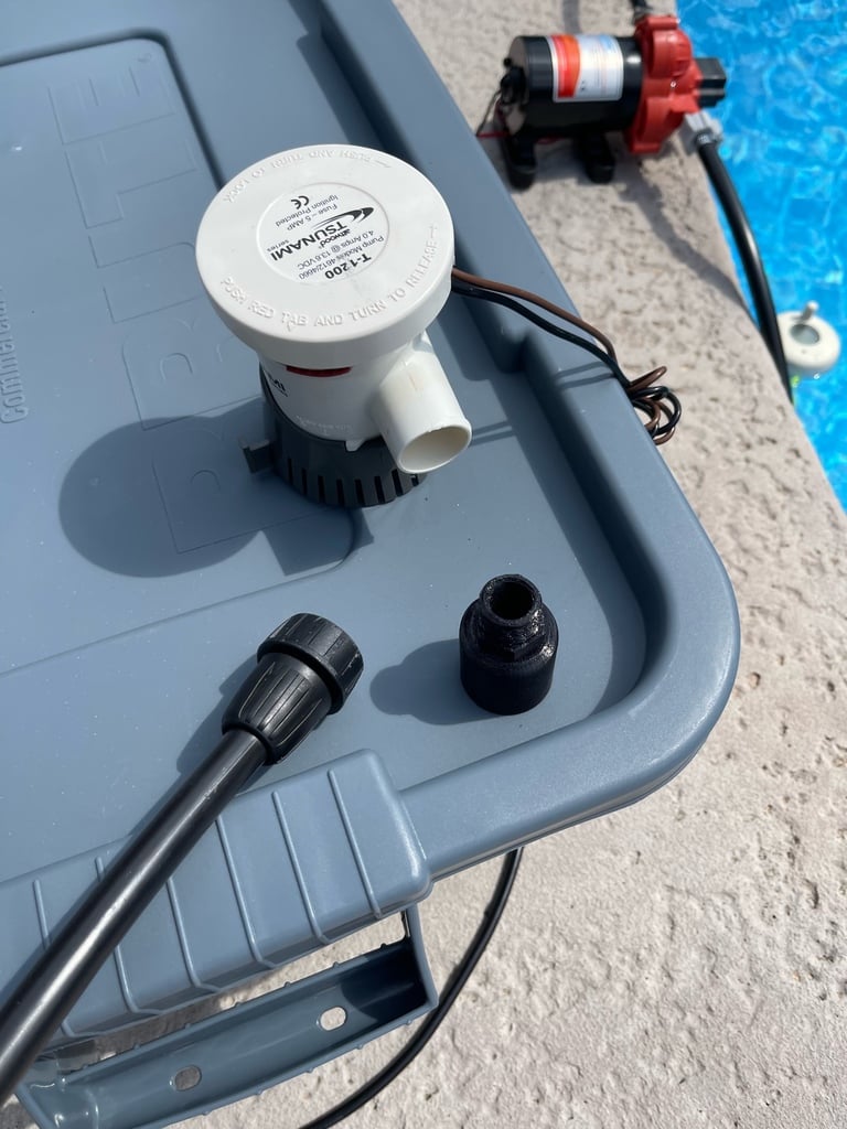 Bomba de achique para gotero de 1/2' y adaptadores NPT