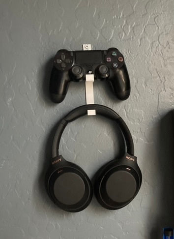Soporte de pared para controlador de PS4 y auriculares