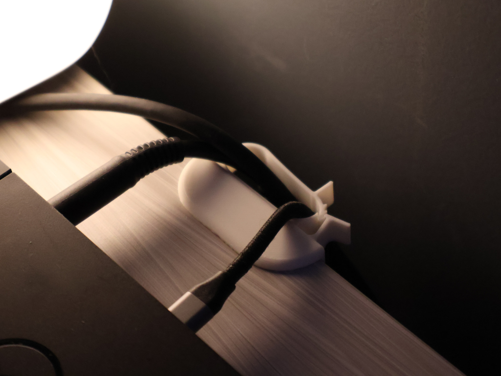 Clip para cable de escritorio ajustado