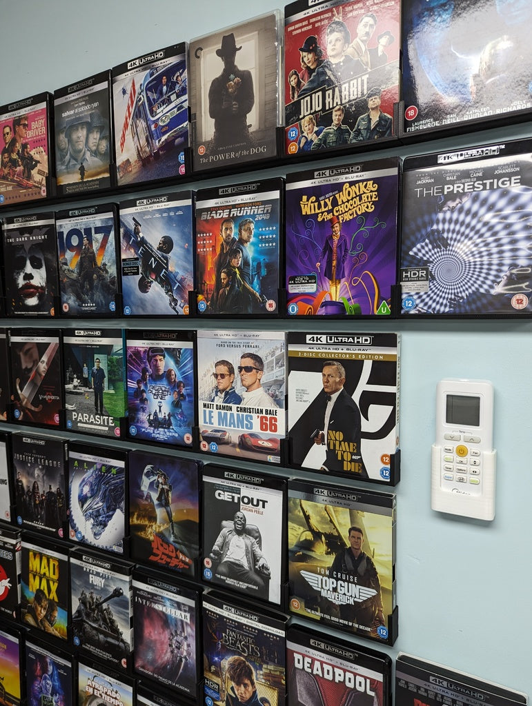 Soporte de pared para estuches de Blu-ray, DVD, PlayStation y Xbox