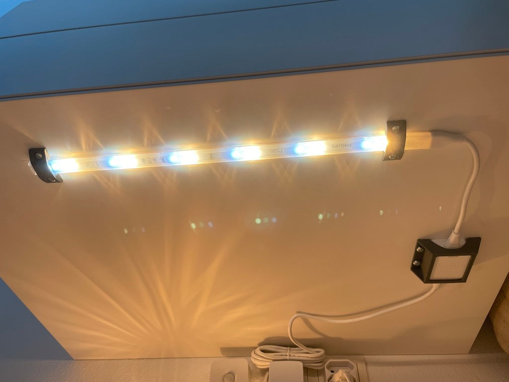 Soporte para tira de luces Hue: montaje seguro para tiras de luces Philips Hue
