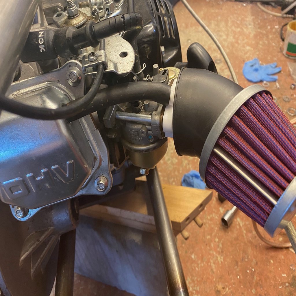 Adaptador de filtro de aire para Honda GX160/200, Predator y motores clon (actualizado)