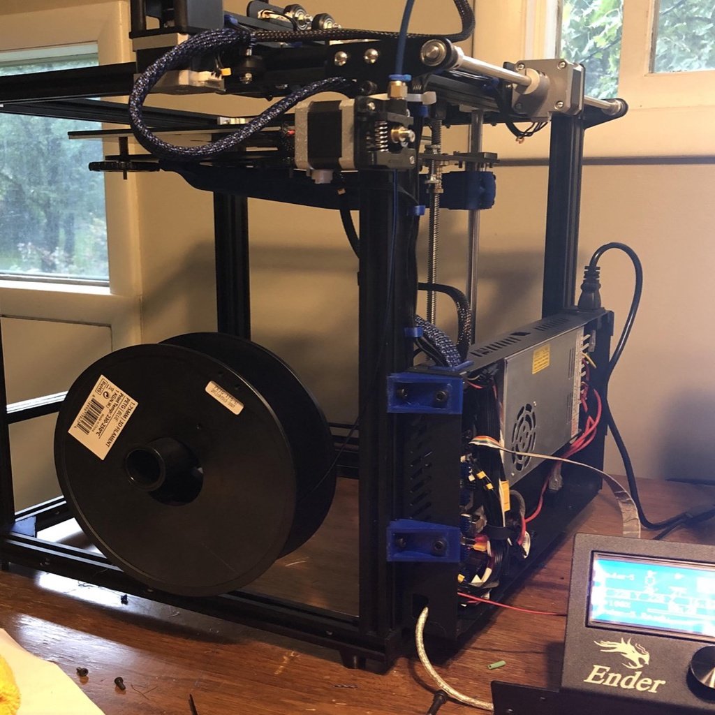 Soporte de montaje trasero Ender 5 para electrónica y fuente de alimentación