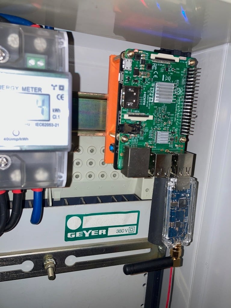Placa de montaje Raspberry Pi para carril DIN