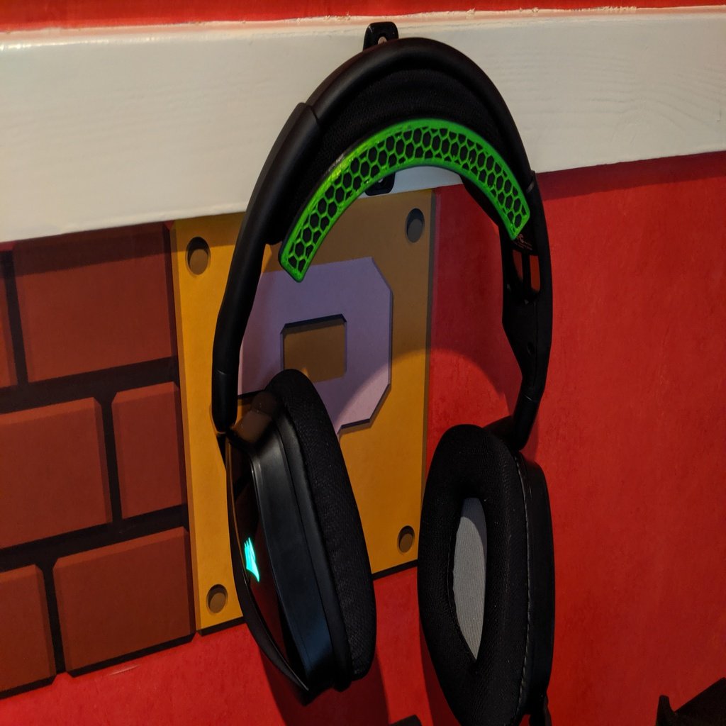 Soporte de pared ancho para auriculares y cascos