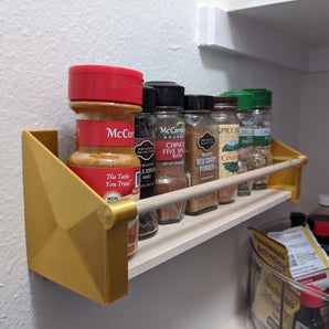Estante de especias flexible para una cocina organizada