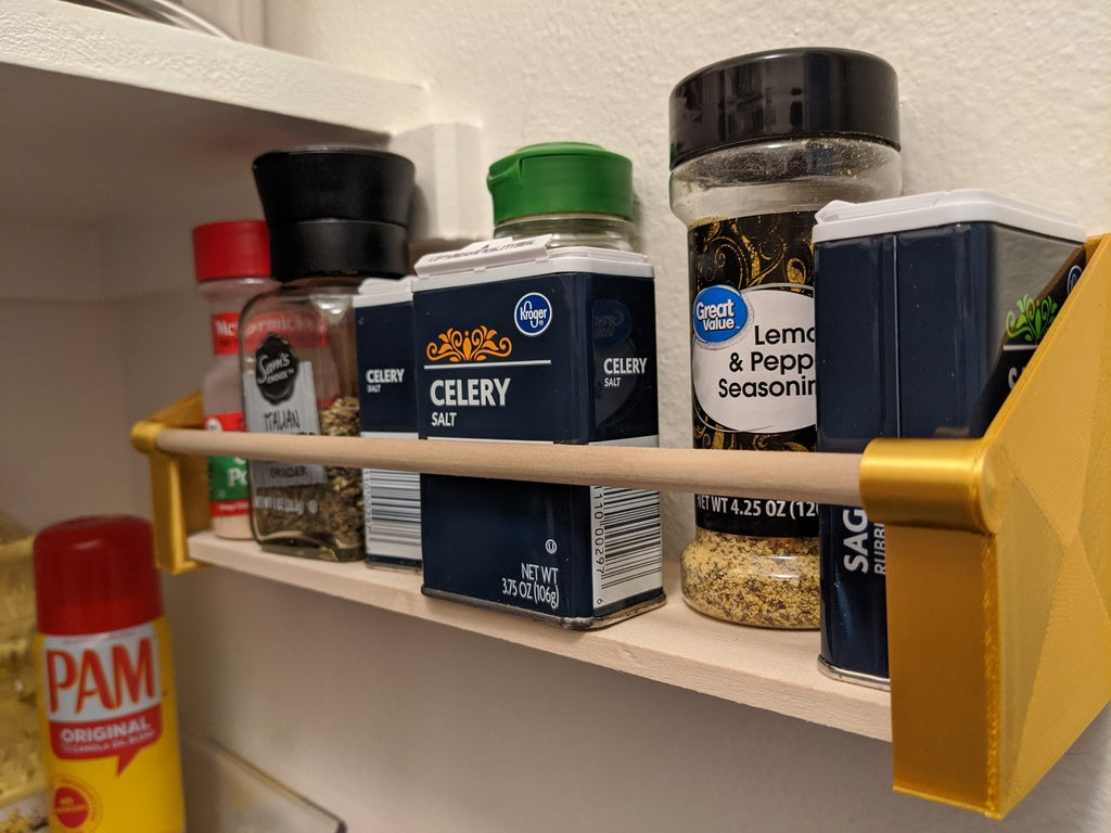 Estante de especias flexible para una cocina organizada