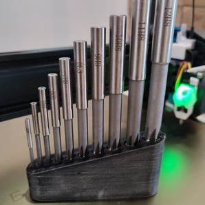 Práctica caja de almacenamiento para brocas y escariadores (3-12 mm)
