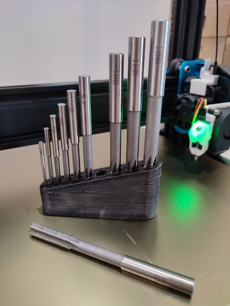 Práctica caja de almacenamiento para brocas y escariadores (3-12 mm)