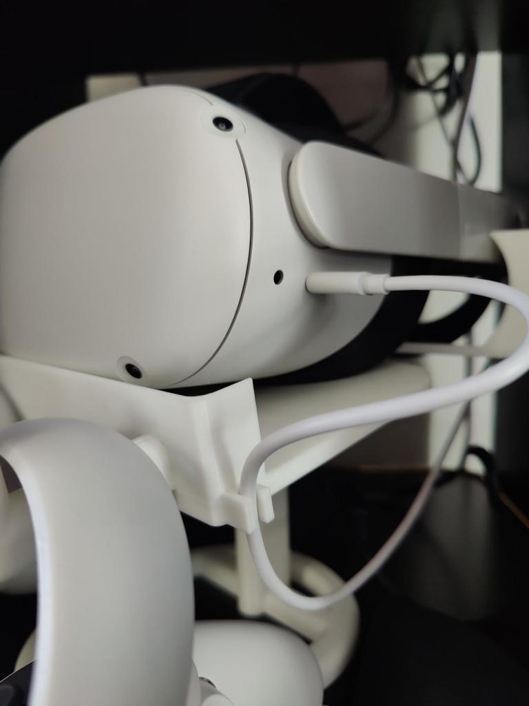 Soporte para Oculus Quest 2 con Elite Strap y soporte para cables