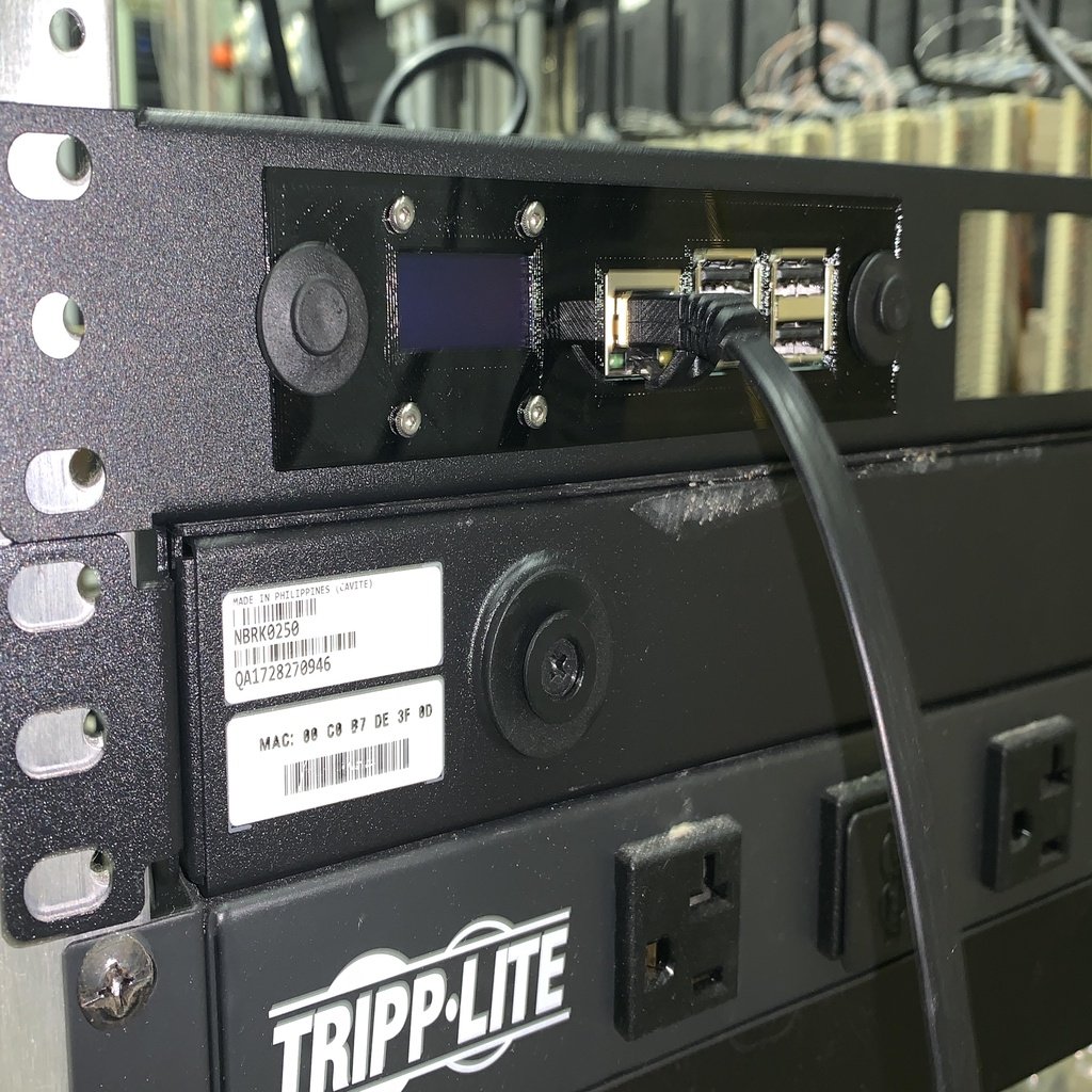 Montaje en rack 1U para Raspberry Pi 3B+ y 4B con PoE Hat