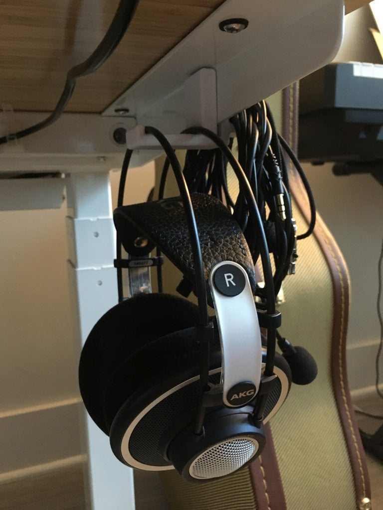 Ganchos para auriculares bajo el escritorio para mesa ajustable Fully Jarvis
