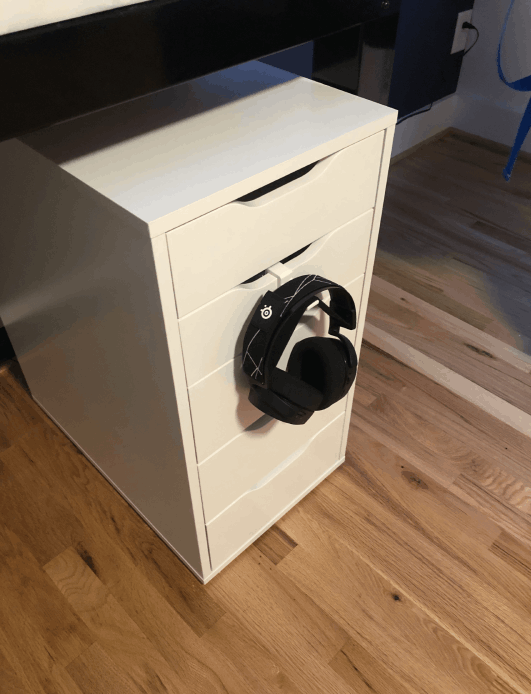 Colgador de auriculares plegable para cajón Ikea Alex
