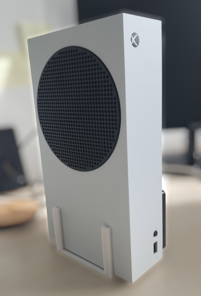 Soporte para Xbox Series S + disco duro externo