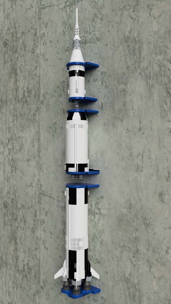 Soporte de pared para Lego Saturn V